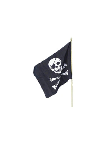 Pirate Flag 45cm x 30cm with Large Skull and Crossbones Print