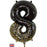 34" Foil Sparkling Fizz Holograpic Black Gold 8