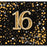 Sparkling Fizz Black & Gold Assorted Aged Napkins 16 Pack