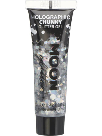 Moon Glitter Silver Chunky Glitter Gel, 12ml