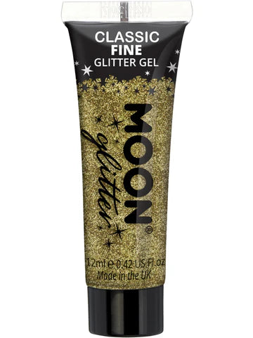 Moon Glitter Classic Fine Gold Glitter Gel, 12ml