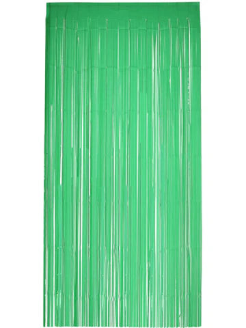 Matt Fringe Curtain Backdrop, Green