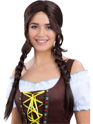 Bavarian Maid Braided Wig Brown