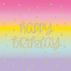 Rainbow Star Happy Birthday 16 Foil Stamped Luncheon Napkins