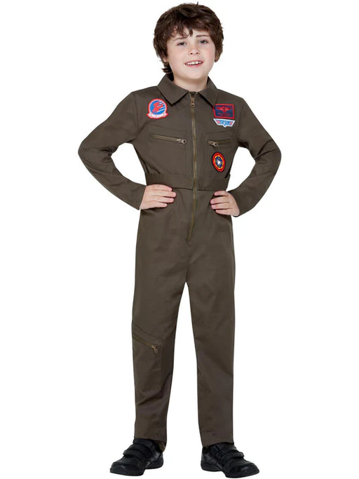 Top Gun Costume, Khaki Children Small 4-6