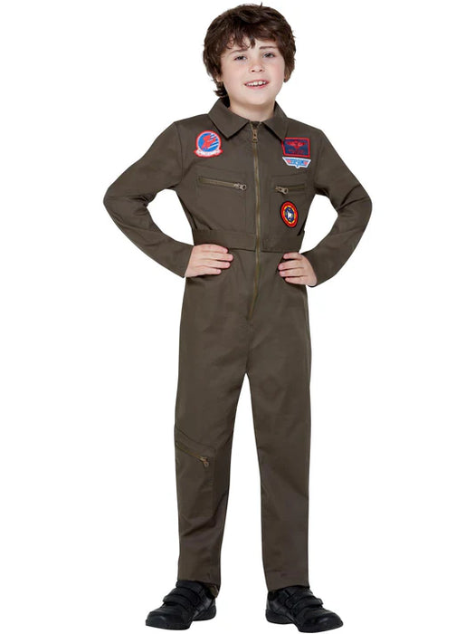 Top Gun Costume, Khaki Children Small 4-6