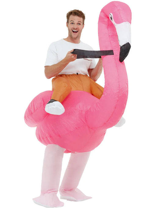 Inflatable Ride Em Flamingo Costume, Pink