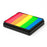 Global Colours Neon Rainbow 50g split cake face paint with Neon Pink, Neon Orange, Neon Yellow, Neon Green and Neon Blue colour stripes