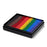 Global Colours New Pride Flag 50g split cake face paint with Black, Brown, Red, Orange, Yellow, Fresh Green, Fresh Blue and Purple stripes