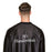 Back of black rock and roll jacket with white 50’s ThunderBirds lettering