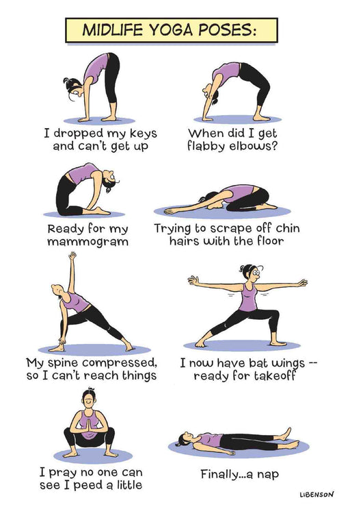 Midlife Yoga Poses: Birthday Card