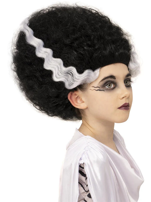 Universal Monsters Bride of Frankenstein Wig Wig, Black with White Streaks