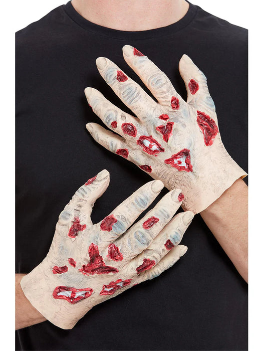 Zombie Latex Hands, Beige