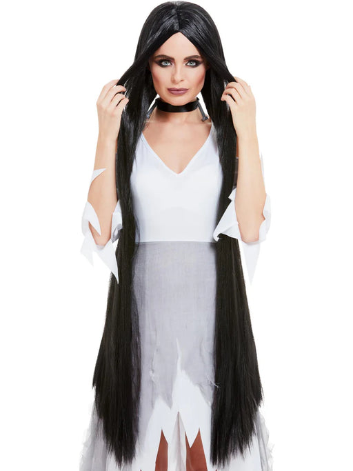 Long Black Witches Wig 120cm Extra Long