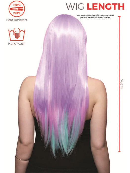 Manic Panic® Fairy Queen™ Downtown Diva™ Wig Long Straight with Curved Fringe, Heat Styleable