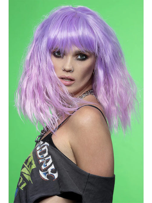 Manic Panic® Fleurs du Mal™ Trash Goddess™ Wig Midlength Wavy with Side Fringe, Heat Styleable
