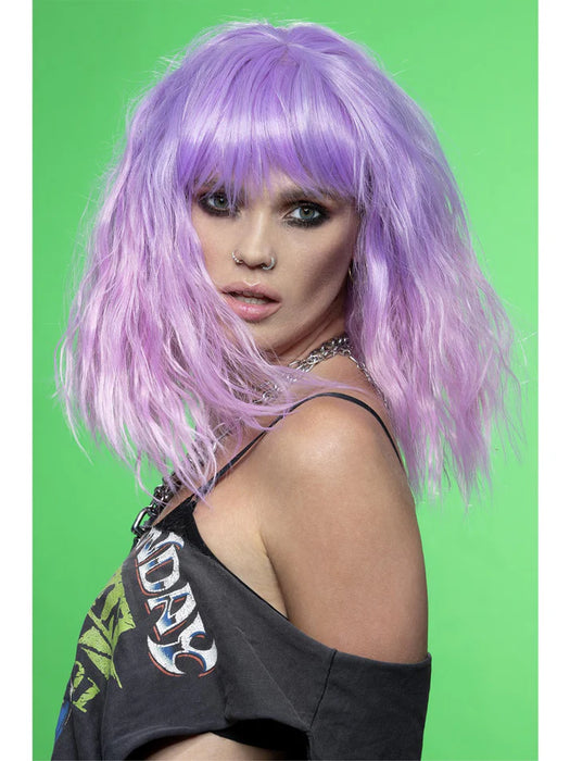 Manic Panic® Fleurs du Mal™ Trash Goddess™ Wig Midlength Wavy with Side Fringe, Heat Styleable
