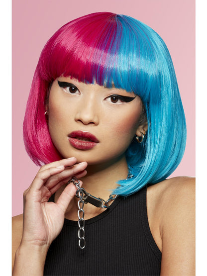 Manic Panic® Blue Valentine™ Glam Doll™ Wig Bob with Fringe, Heat Styleable