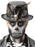 Model wearing a black and white skull makeup look