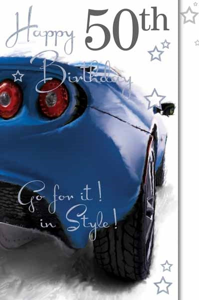 Happy 50th Birthday Elegance Birthday Card