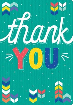 Larger Than Life Thankyou Card