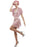 Deluxe 20s Vintage Pink Flapper Costume Size 12-14