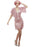 Deluxe 20s Vintage Pink Flapper Costume Size 12-14