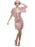 Deluxe 20s Vintage Pink Flapper Costume Size 12-14