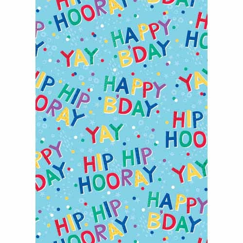 Folded Gift Wrap Happy Birthday