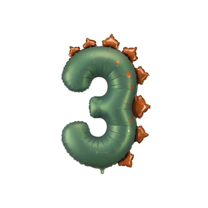 Dinosaur Number 3 Foil Balloon 86cm