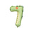 Number 7 Dinosaur Supershape Foil Balloon 56cm x 85cm
