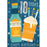 18 Today birthday card with a Cheers bottle, frothy drink topped with birthday candles, stars and confetti on a teal-blue background