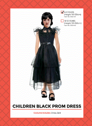 Children's Black Prom Dress