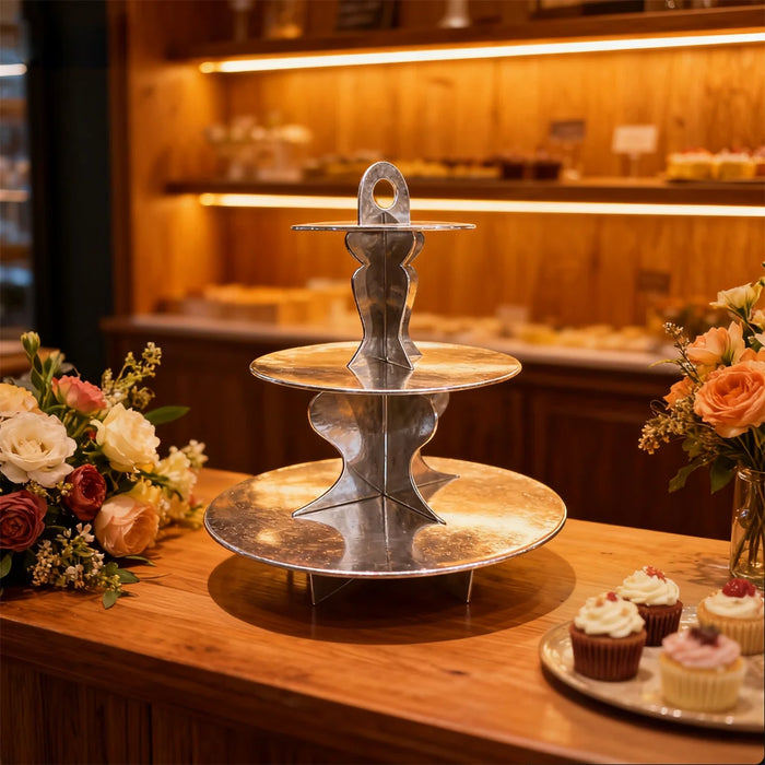 Silver Cupcake Stand
