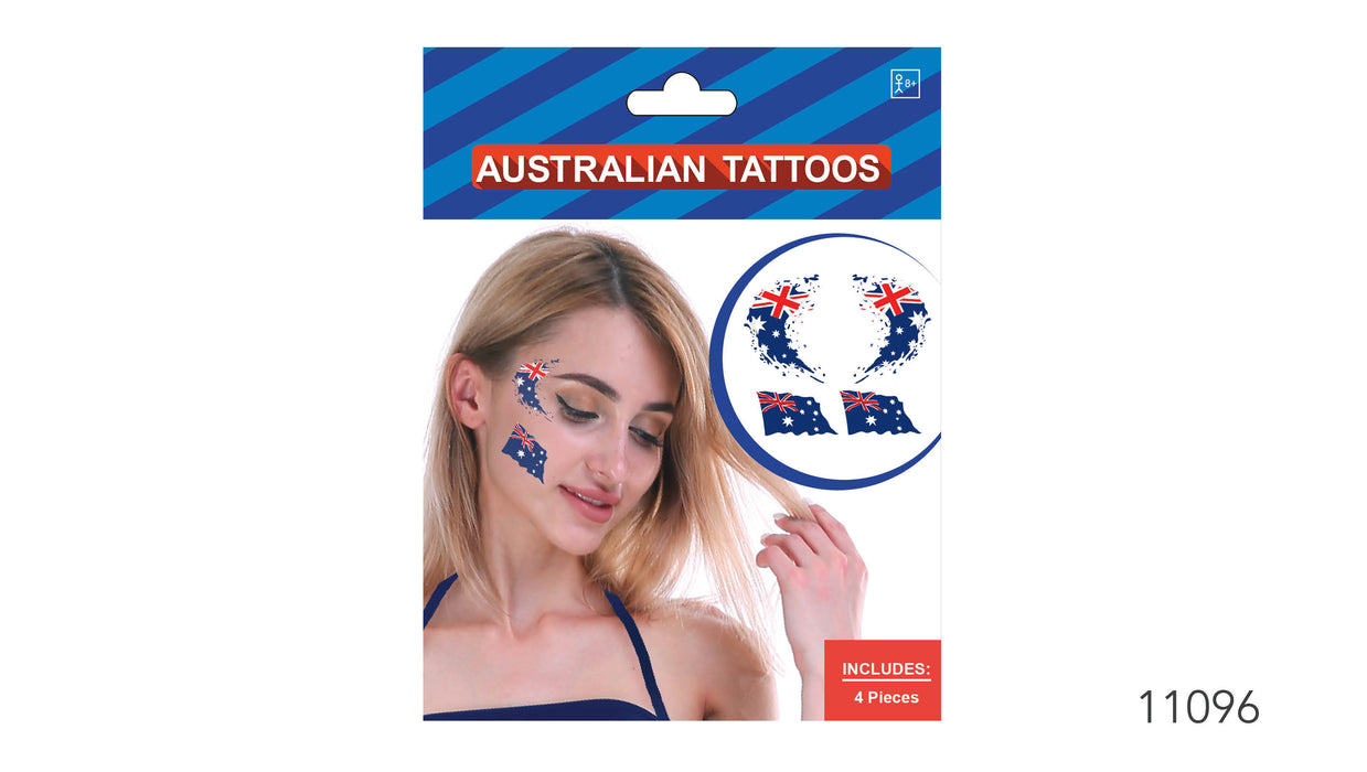 Australian Face Tattoos — Red Fox Party Supplies