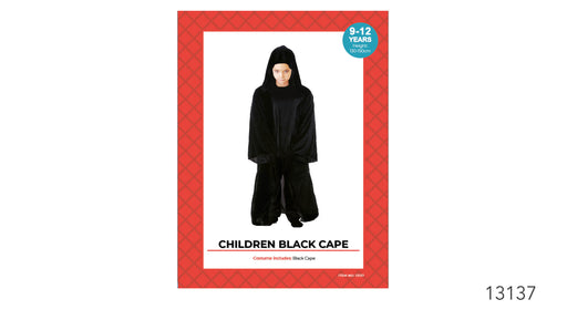 Childrens Black Cape