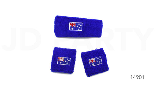 Headband & Wristbands Set Australian Flag