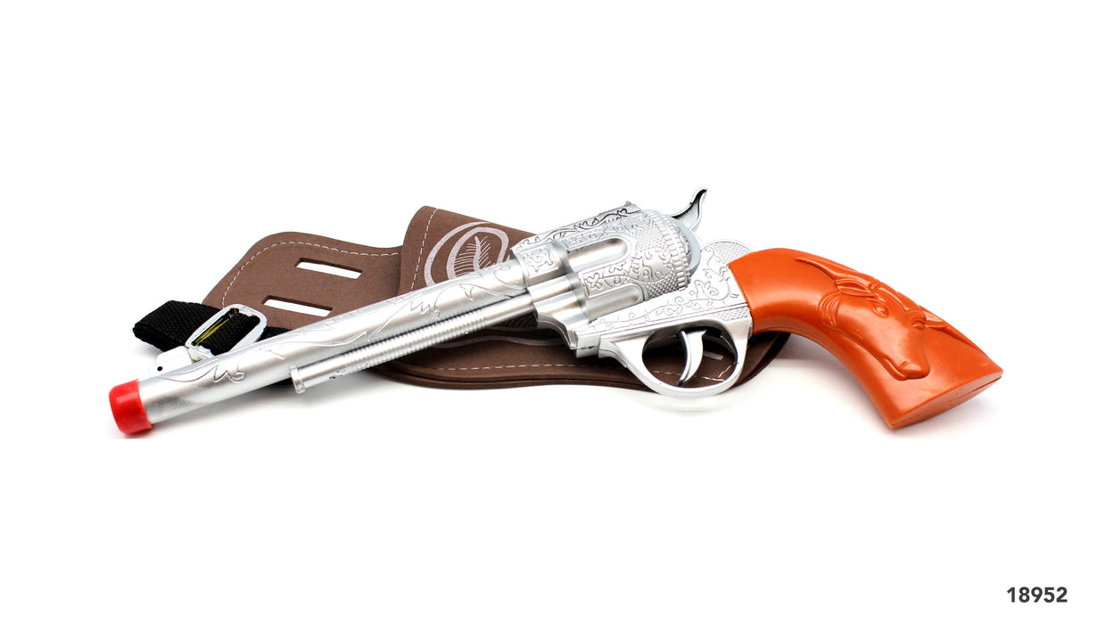 Silver Toy Revolver & Holster