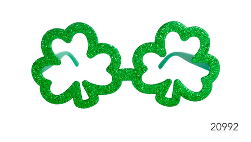 Glitter Clover Party Glasses