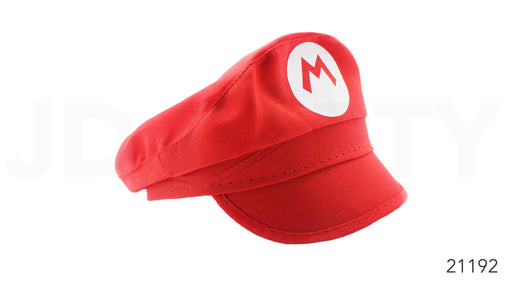 Childrens Red Hat With M Print