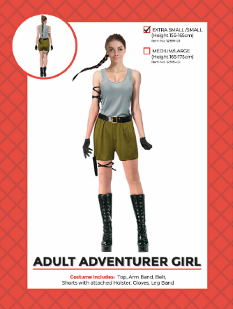 Adult Adventurer Girl Costume - Extra Small/Small