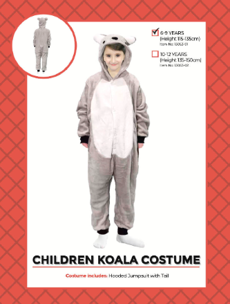 Childrens Koala Onesie 6-9 Years