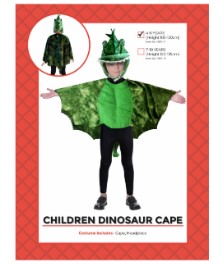 Children Dinosaur Cape Costume 4-6 Years