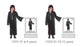 Children's Black & Red Wizard Robe 10-12 Years
