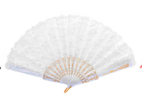 White Lace Folding Fan – Costume & Dress-Up Accessory