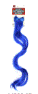 Curly Hair Extension with Bow - Blue