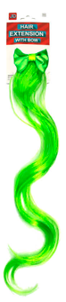Curly Hair Extension with Bow - Green