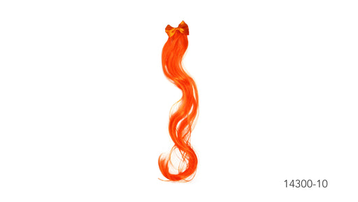Curly Hair Extension with Bow - Orange