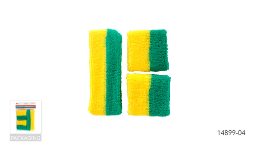 Yellow/Green Headband and Wristband Set