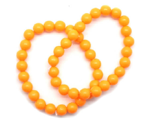 Neon Beaded Bracelets - Orange